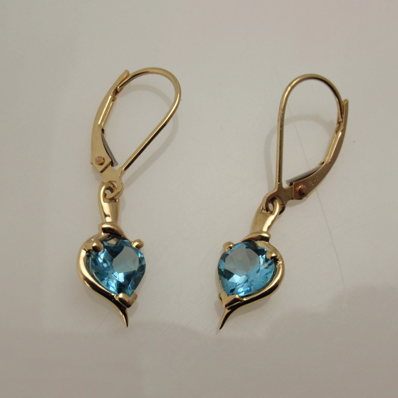 Custom Blue Topaz Earrings