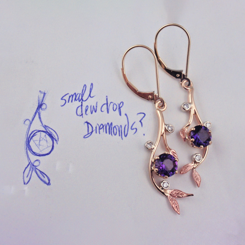 Custom Dew Drop Earrings