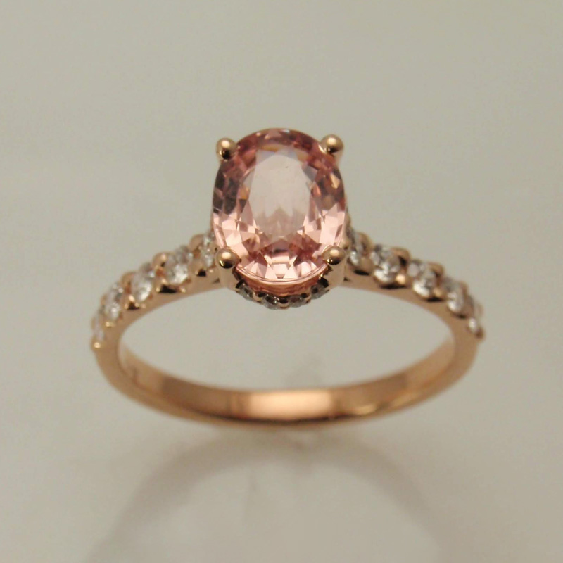 Custom Morganite & Diamond Ring