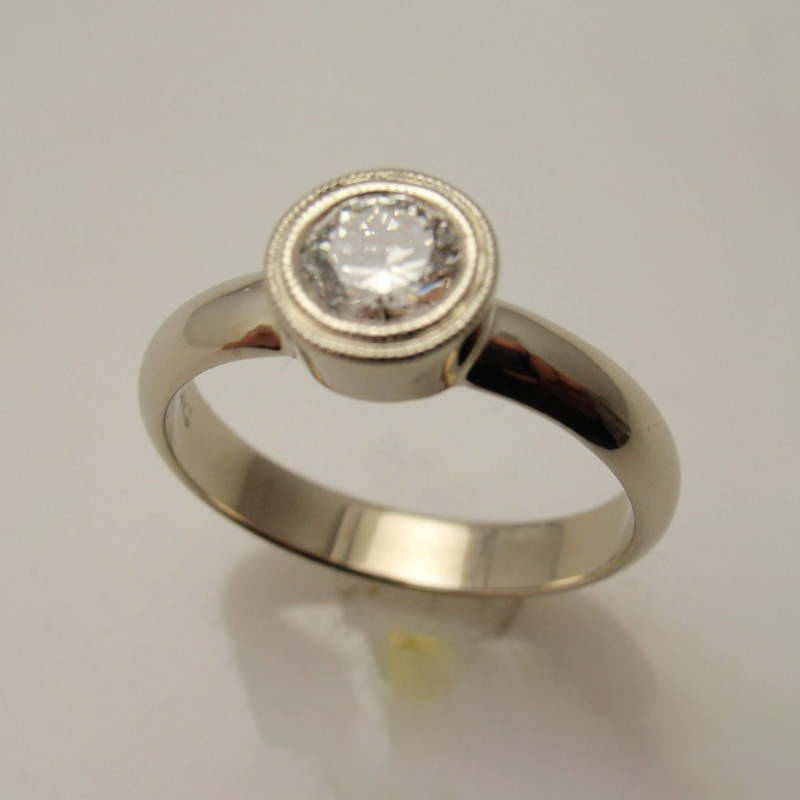 Custom Bezel Solitaire Ring