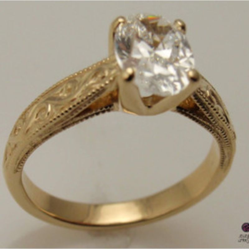Custom Vintage Solitaire Ring