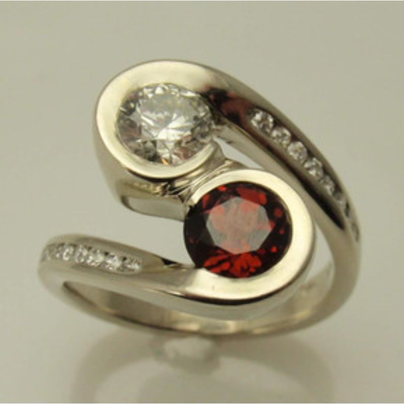 Custom Diamond & Gemstone Ring