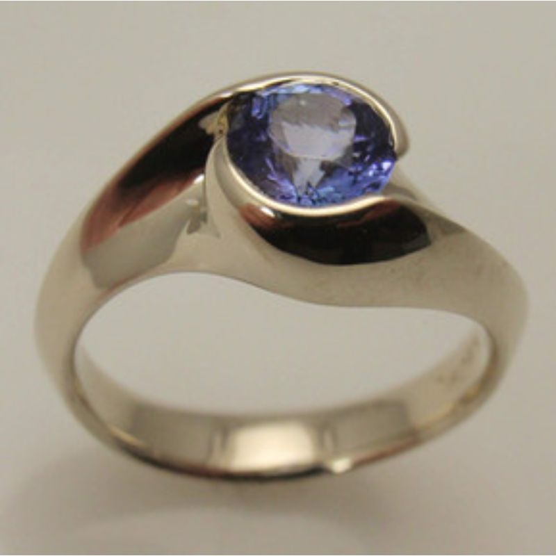 Custom Swirl Gemstone Ring