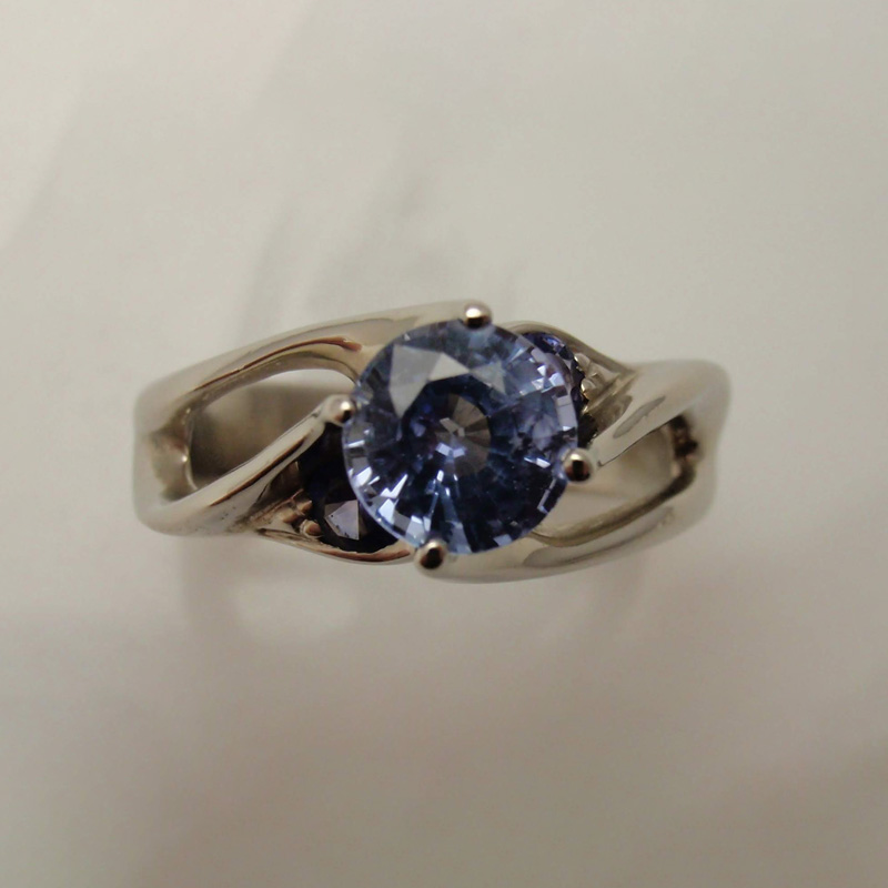 Custom Freeform Sapphire Ring