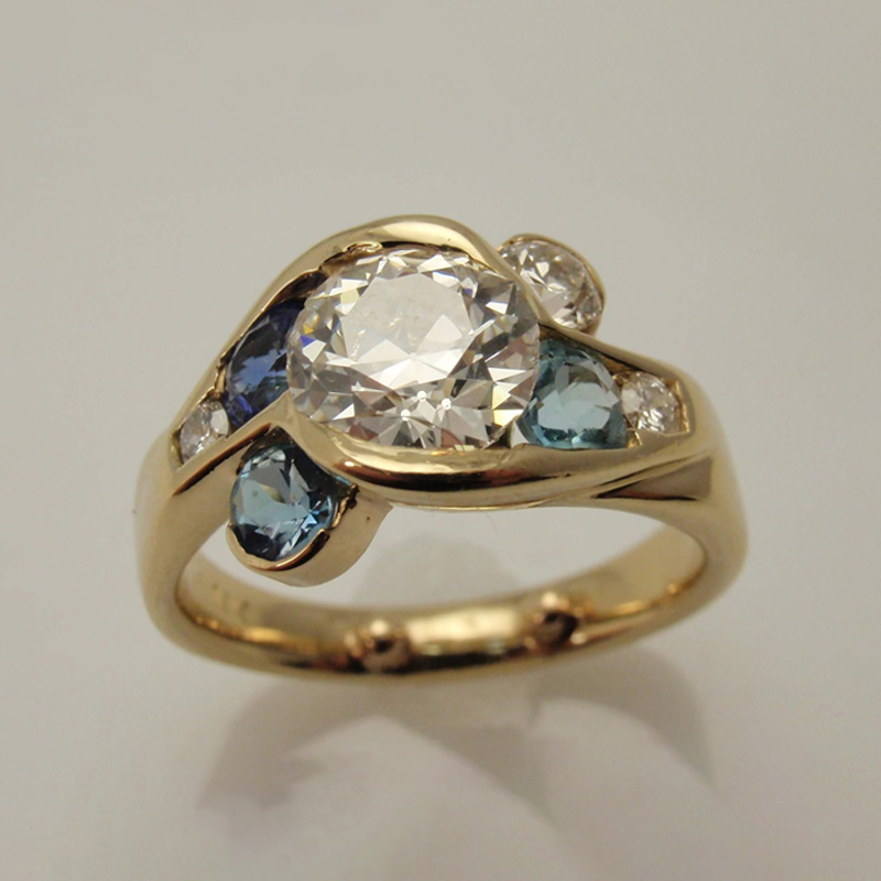 Custom Diamond & Gemstone Ring