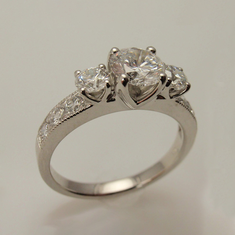 Custom Three Stone Ring - 1000246