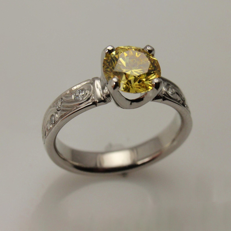 Custom Gemstone & Diamond Ring