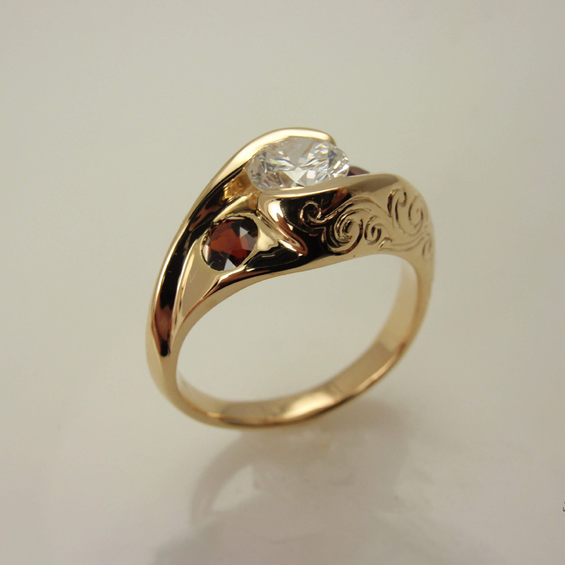 Custom Diamond & Gemstone Ring