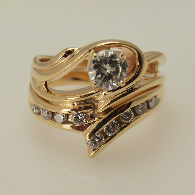 Custom Freeform Diamond Ring