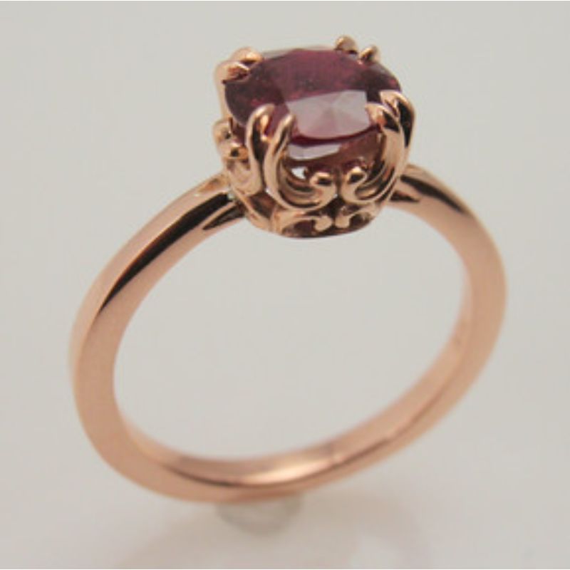 Custom Ruby Solitaire Ring