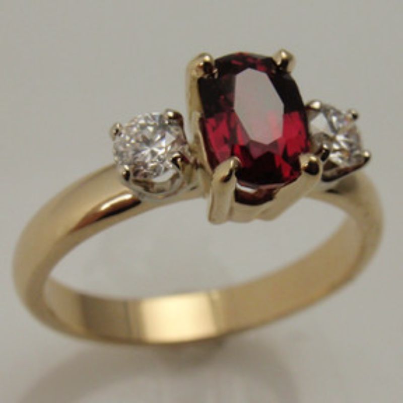 Custom Ruby & Diamond Ring