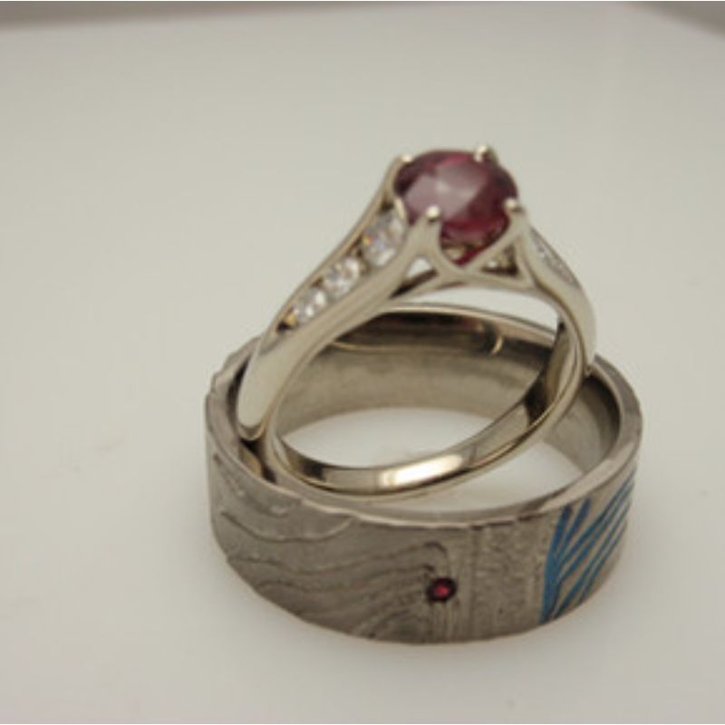 Custom Ruby Trellis Ring