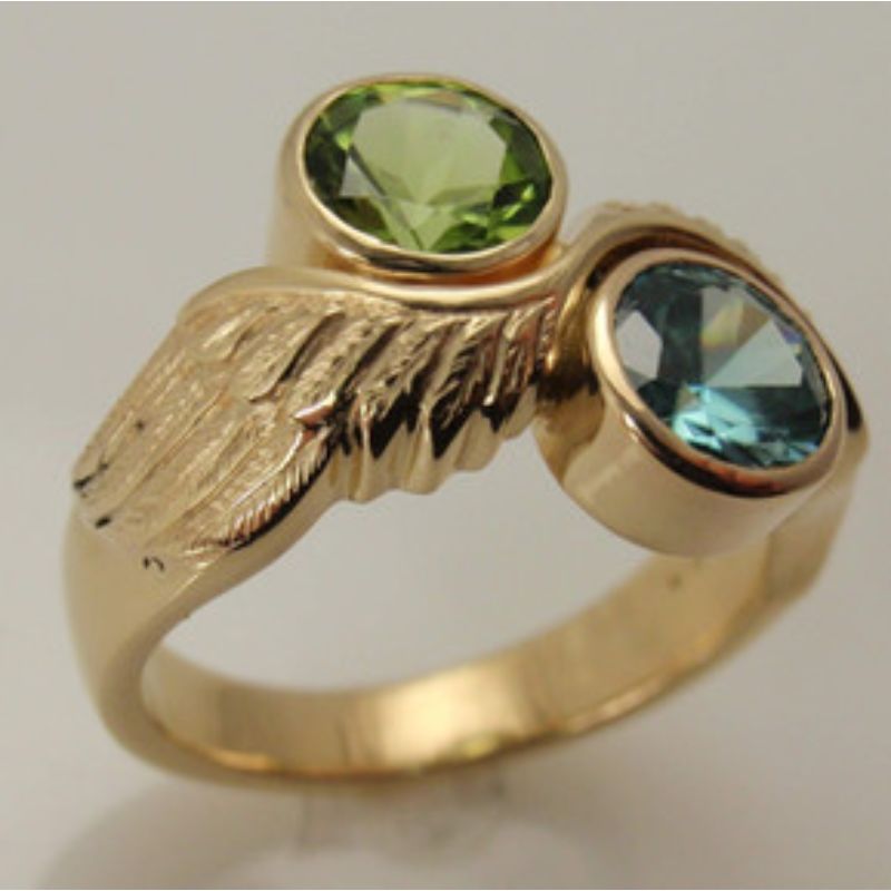 Custom Wings and Bezels Ring