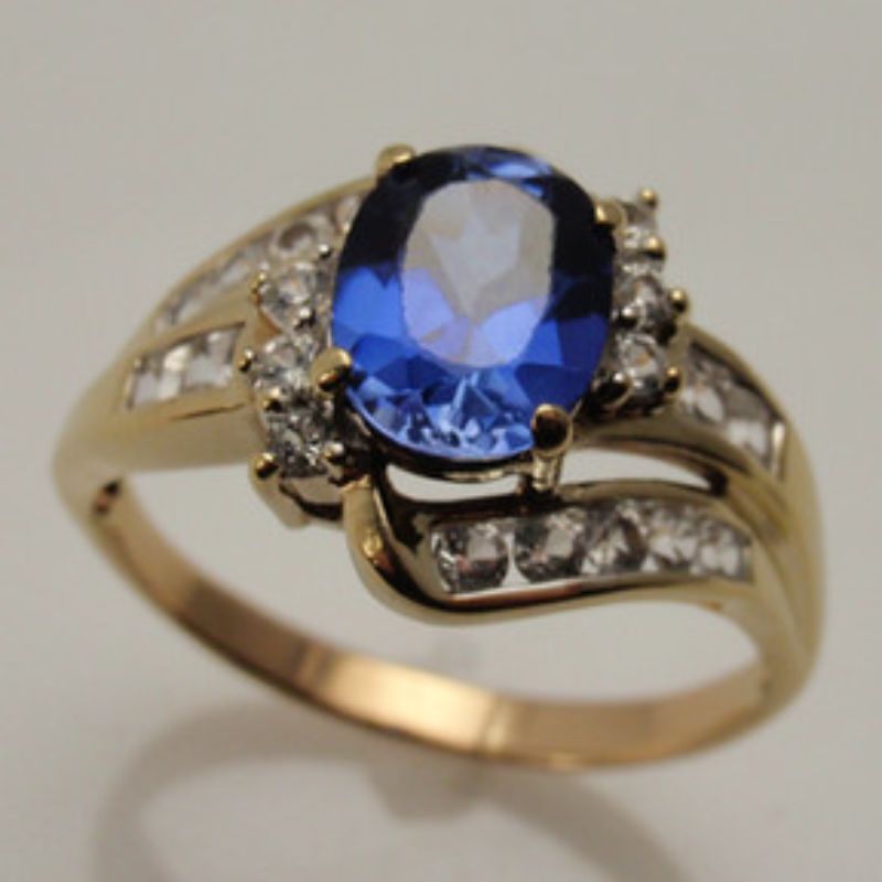 Custom Freeform Sapphire & Diamond Ring