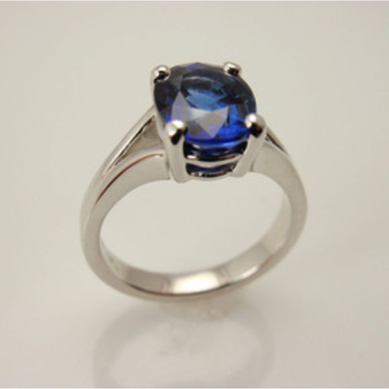 Custom Sapphire Solitaire Ring