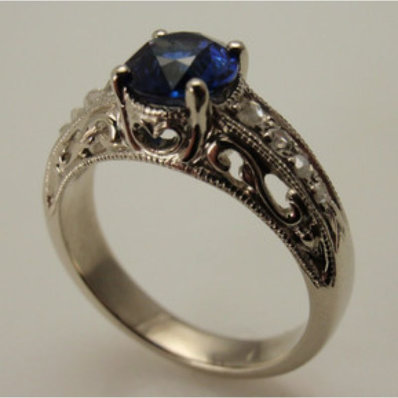 Custom Vintage Sapphire Ring