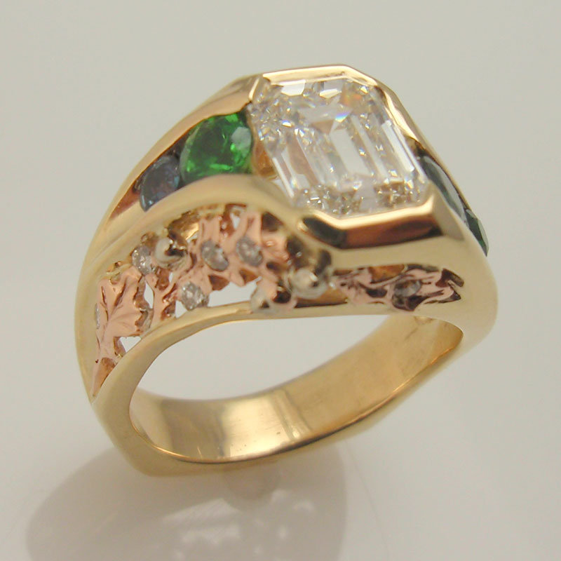 Custom Modern Organic Ring