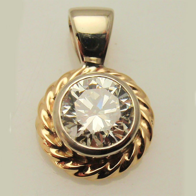Custom Diamond Solitaire Pendant