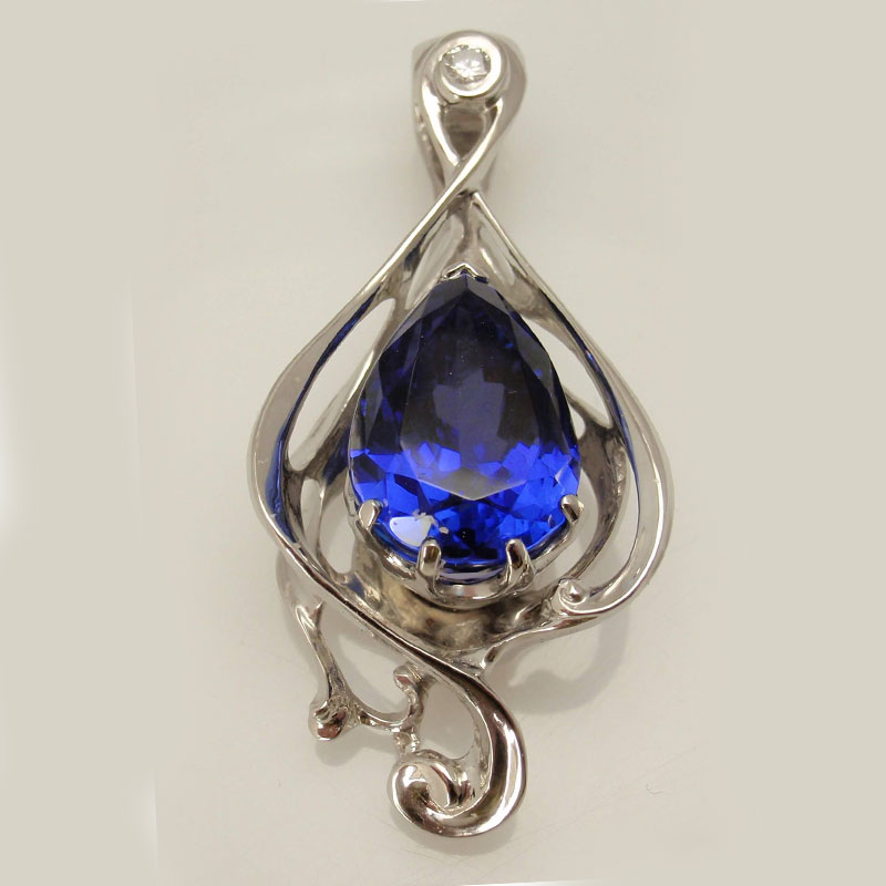 Custom Sapphire Pendant
