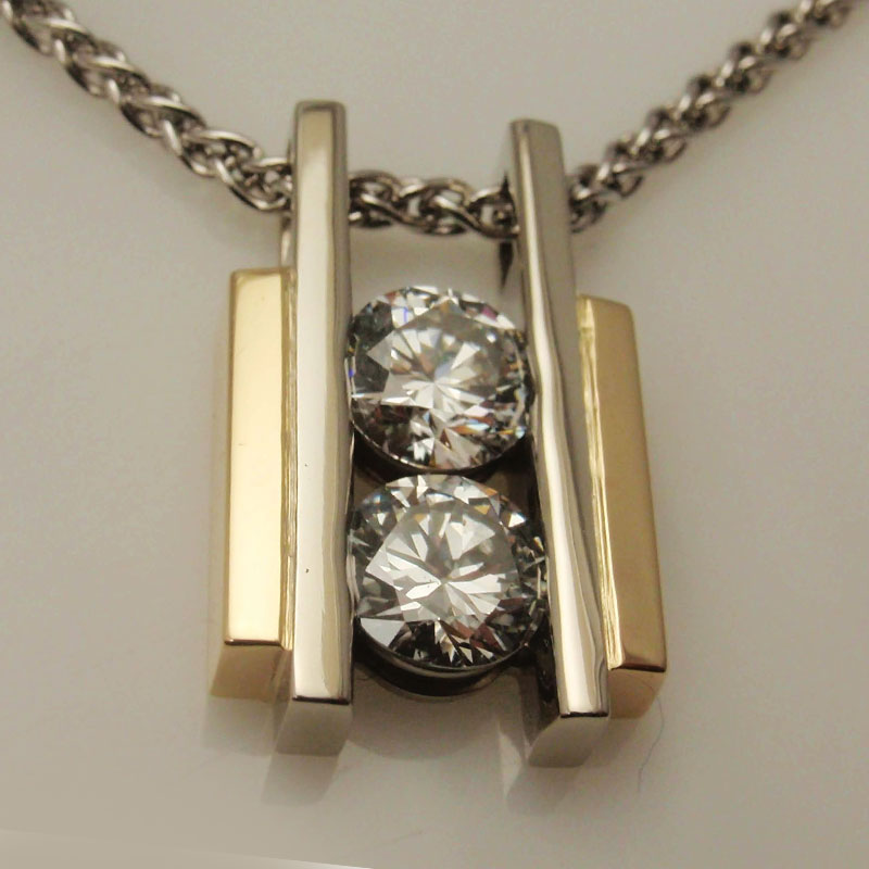 Custom Art Deco Diamond Pendant