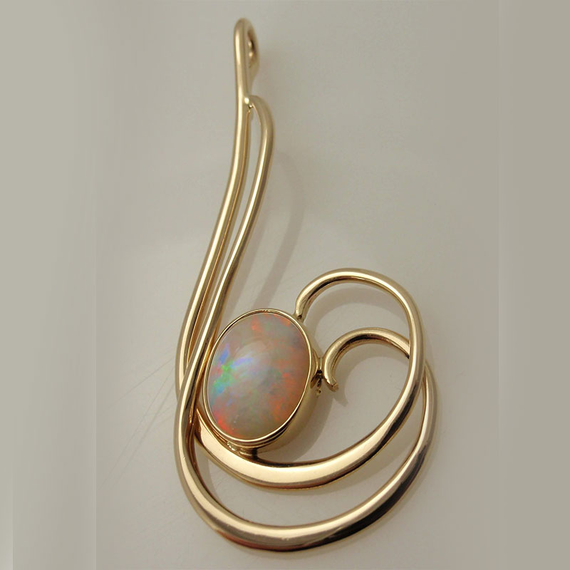 Custom Freeform Opal Pendant