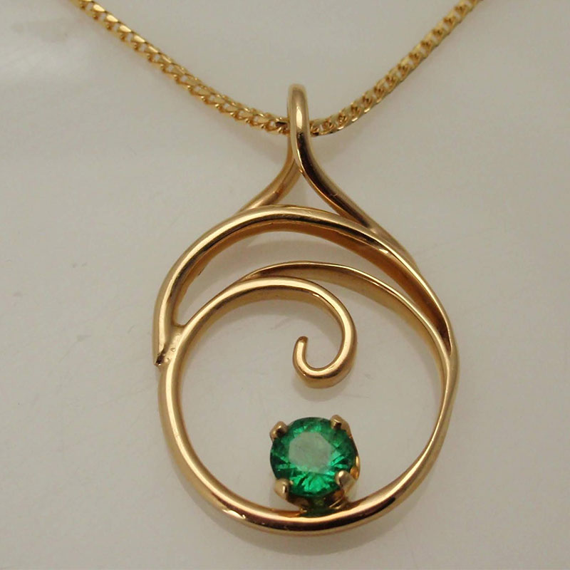 Custom Emerald Pendant