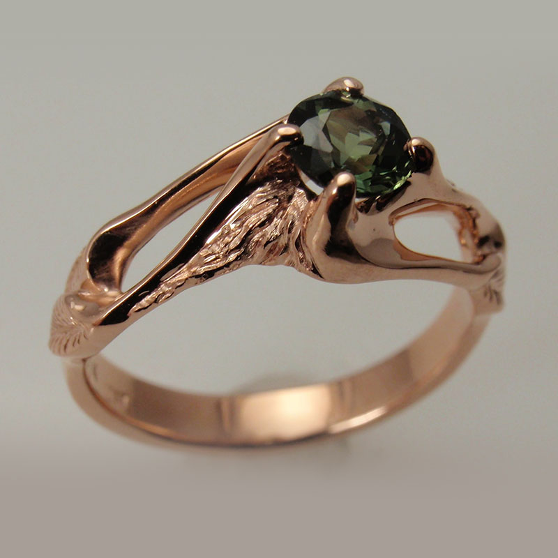Custom Green Sapphire Ring