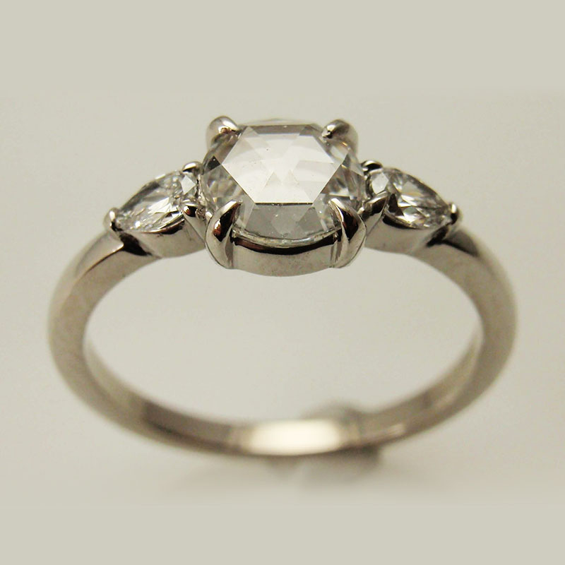 Custom Three Stone Diamond Ring