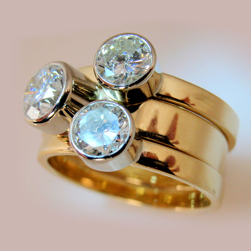 Custom Stackable Diamond Ring Set