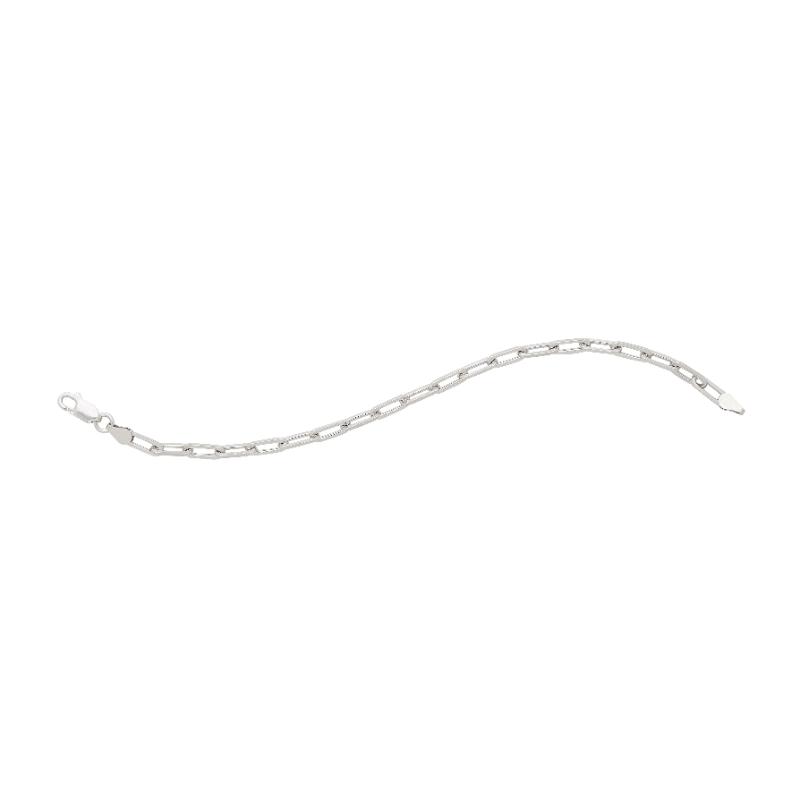 925 Silver Paperclip Link Design 8" With Lobster Clasp Bracelet