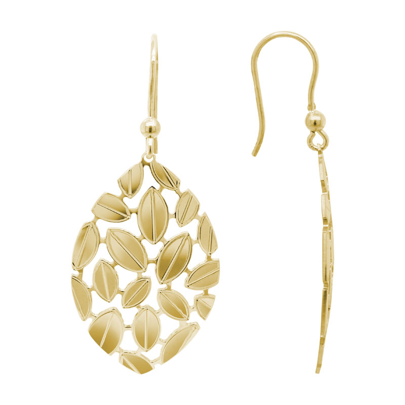 Mosaic Dangle Earrings Mosaic Leaf Dangles