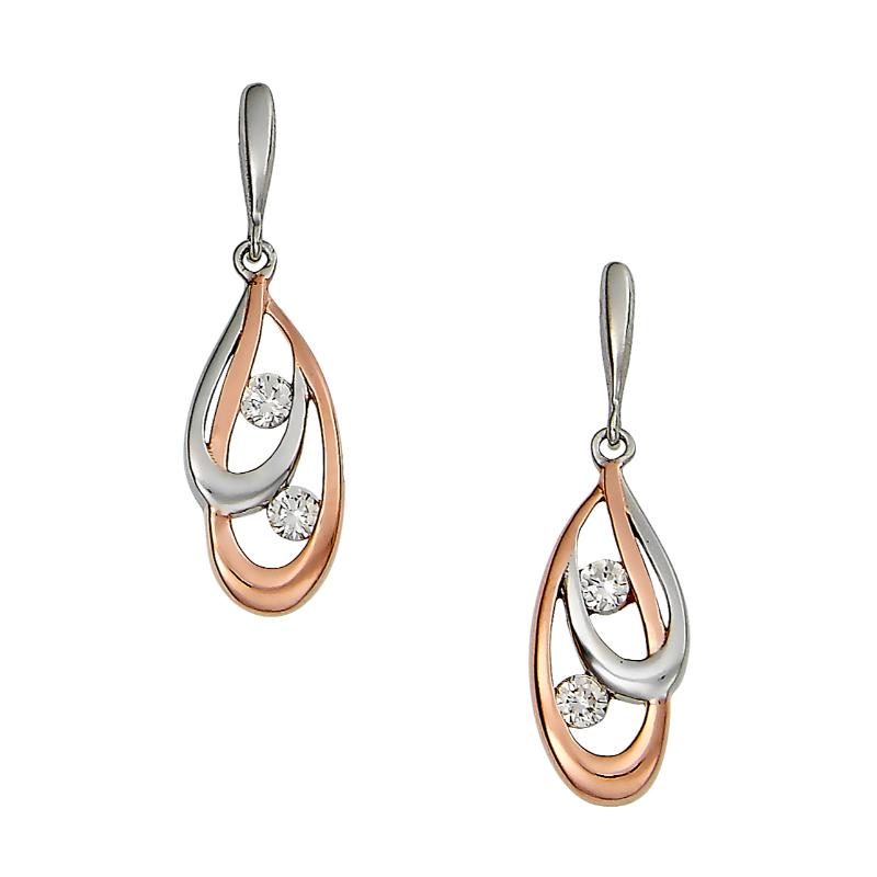 Double Teardrop Dangle Earrings