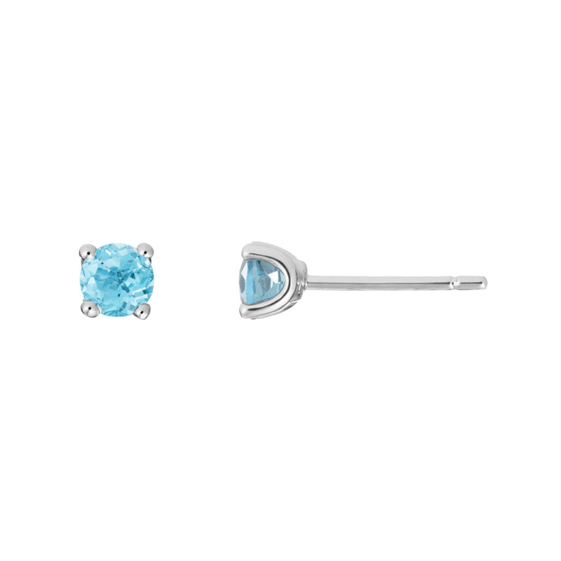 Blue Topaz Stud Earrings