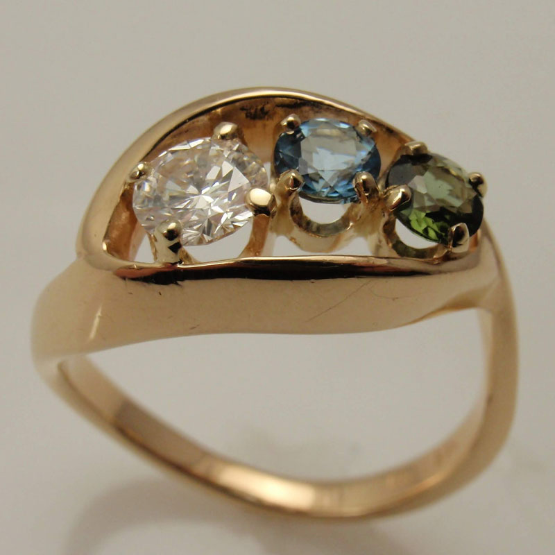 Custom Three Stone Ring