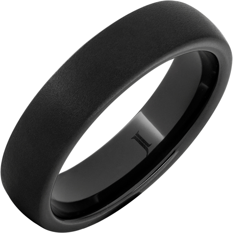 Black Diamond Ceramic - Sandblast Finish Ring