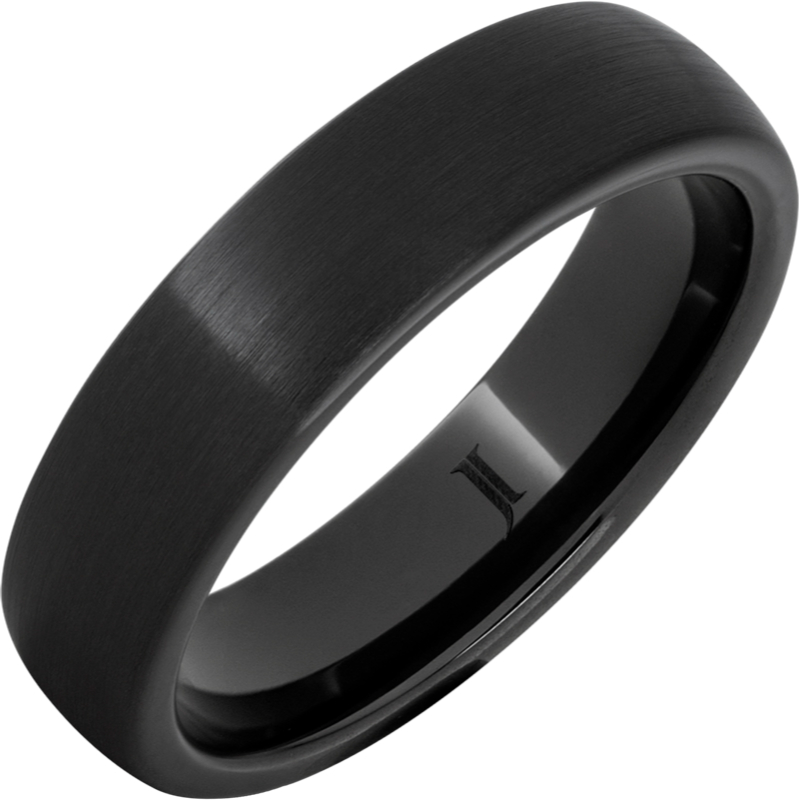 Black Diamond Ceramic - Satin Finish Ring