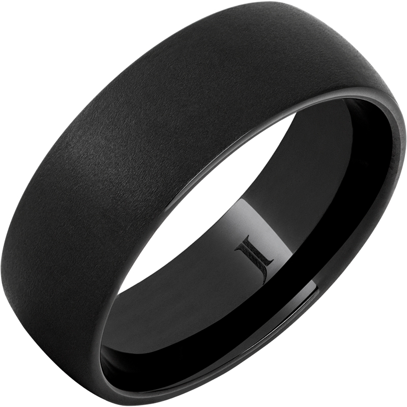 Black Diamond Ceramic - Ring with Sandblast Finish
