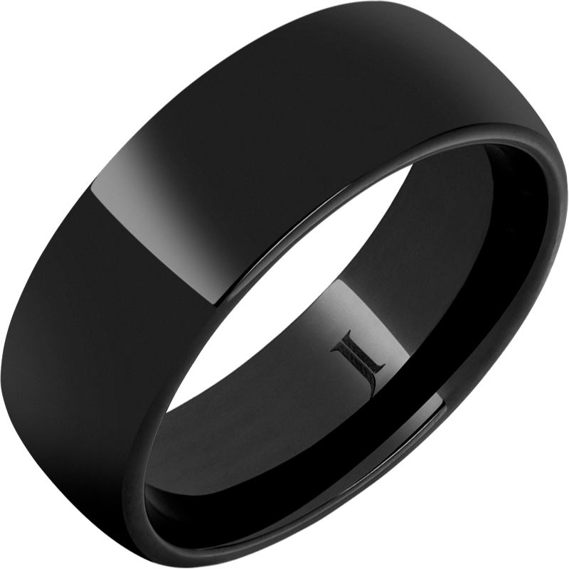 Black Diamond Ceramic - Domed Ring