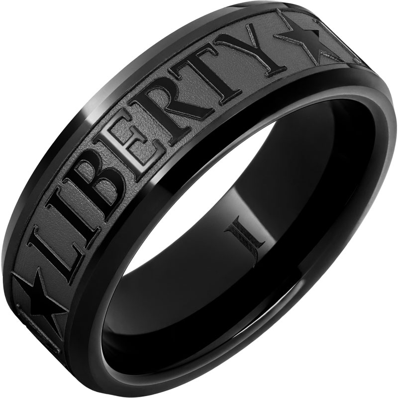 Liberty, Justice and Reason - Black Diamond Ceramic&trade; Ring