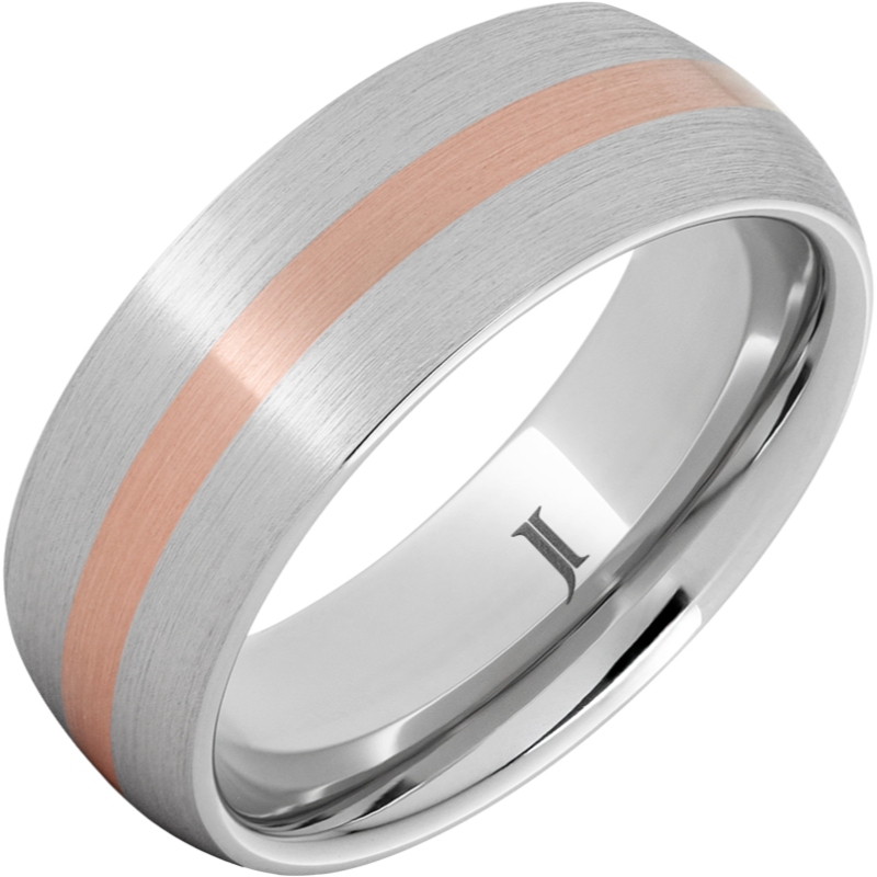 Serinium&reg; Ring with 14K Rose Gold Inlay