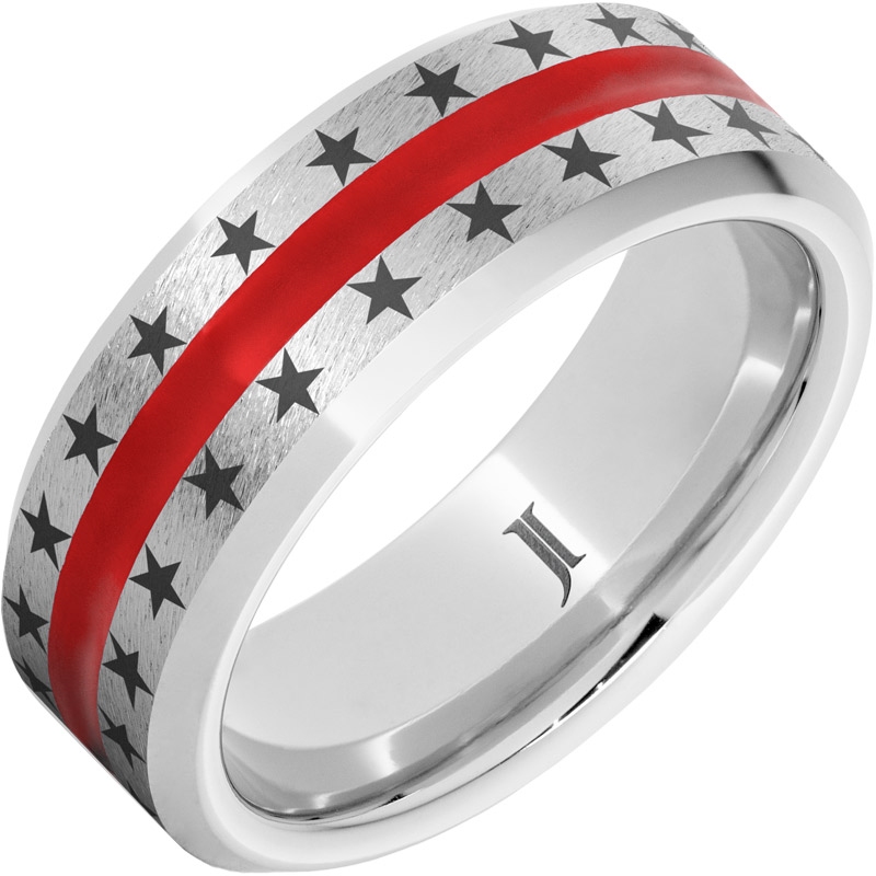 The Stars and Stripes - Serinium&reg; Ring with Enamel Inlay