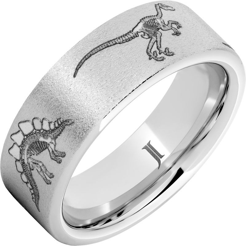 Serinium&reg; Dinosaur Fossil Skeleton Engraved Ring