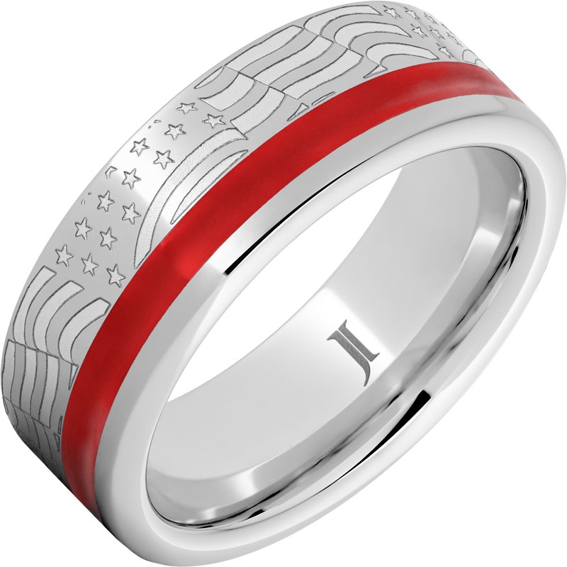 Old Glory - Enamel Inlay Serinium&reg; Ring
