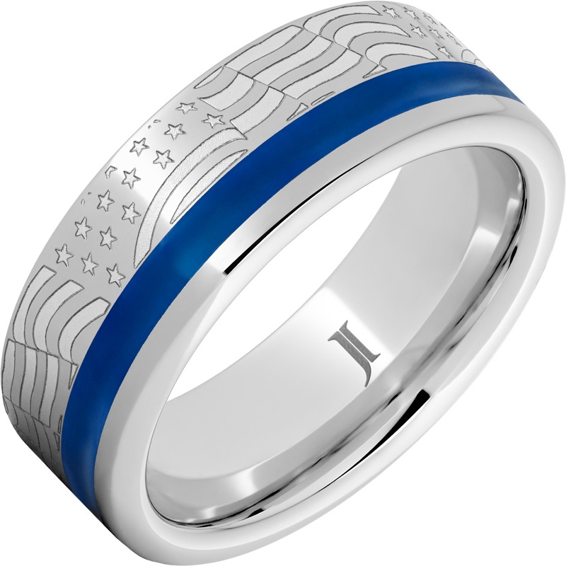 Old Glory - Enamel Inlay Serinium&reg; Ring