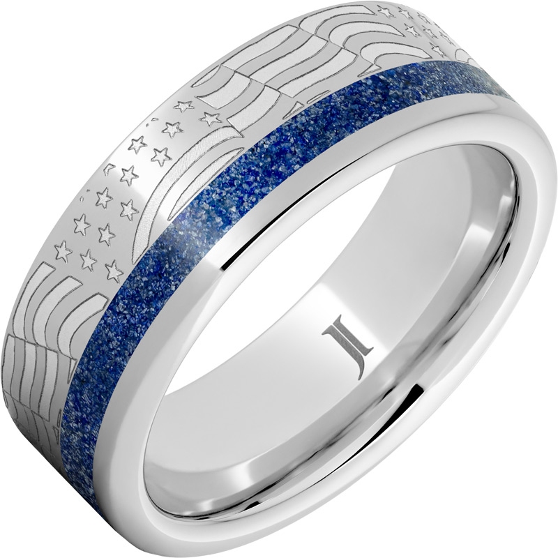 Old Glory - Lapis Inlay Serinium&reg; Ring