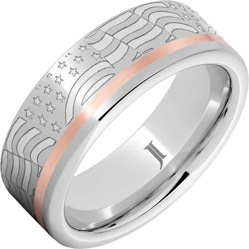Old Glory - Serinium&reg; American Flag Ring with 14K Gold Inlay