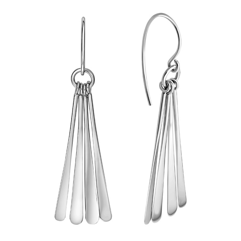 Long Teardrop Moveable Dangle Earrings