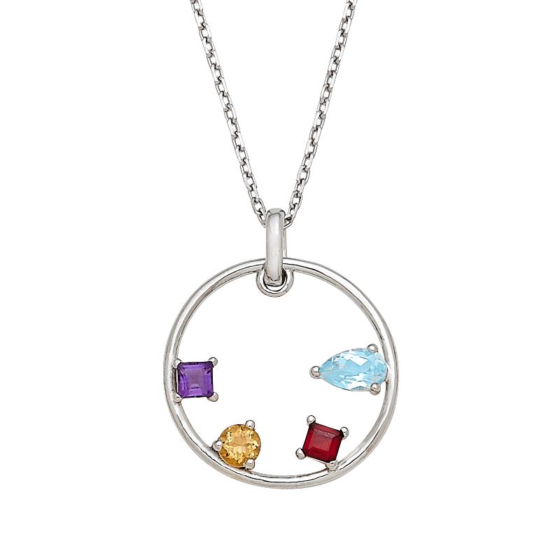 Quad Stone Circle Pendant