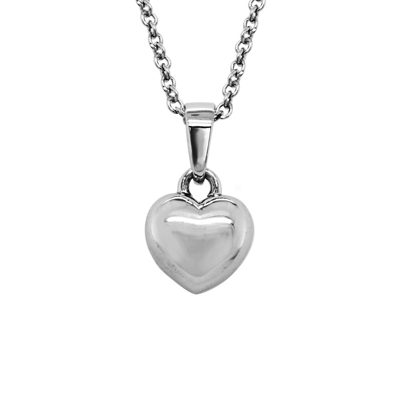 Puffy Solid Heart Pendant